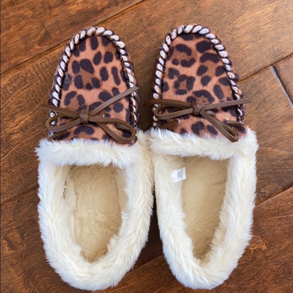 J Crew leopard print slippers size 7